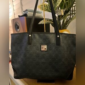 EUC MCM Dark Gray Monogram Tote